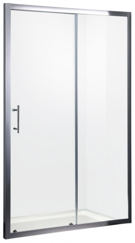 Sliding semi-frameless alcove shower door Easy Slider 120x190 cm